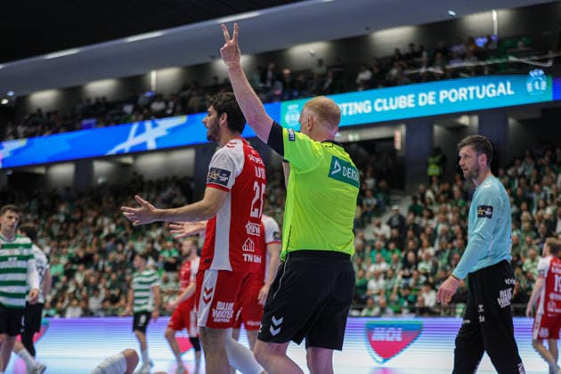 2 MIUTES in action during the match between Sporting Clube de Portugal vs AALBORG HANDBOLD, valid for Machineseeker EHF Champions League Quarter-finals 2025 2026 at Pavilhao Joao Rocha in Lisbon on 29 Apri 2026. Lisbon Pavilhao Joao Rocha Lisbon Portugal Copyright: xIMAGOx xPRIMExSPORTSxIMAGESx xANGELOxMOREIRAx