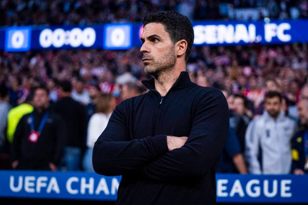 UEFA Champions League - Atletico de Madrid v Arsenal FC.Arsenal FC s coach Mikel Arteta during Champions League 2025 2026, semi-final, first leg match.April 29, 2026 (20260429155)