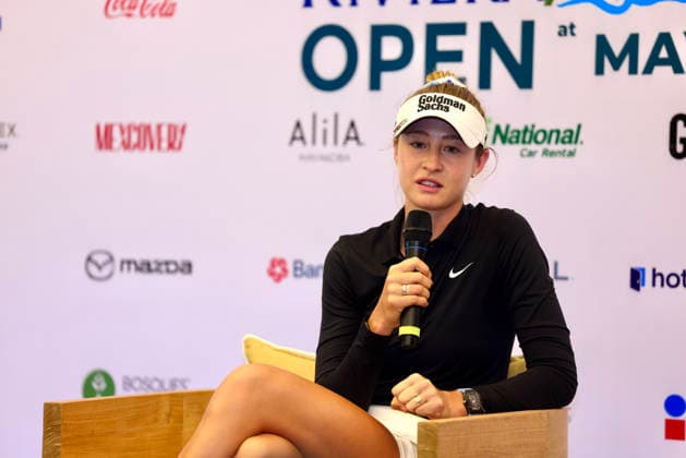 RIVIERA MAYA OPEN AT MAYAKOBA 2026 RIVIERA MAYA OPEN AT MAYAKOBA 2026 PROAM TOURNAMENT 29042026 PLAYA DEL CARMEN, QUINTANA ROO. Photo of Nelly Korda of the USA, during her media day at the Riviera Maya Open at Mayakoba 2026 at El Camaleon Golf Club in Playa del Carmen, Mexico. Foto de Nell Korda de Estados Unidos, durante su media day del torneo Riviera Maya Open at Mayakoba 2026 celebrado en el Club de Golf El Camaleon en Playa del Carmen, Mexico. Photo by IMAGENSHOP AGENCIA FOTOGRAFICA PLAYA DEL CARMEN QUINTANA ROO MEXICO Copyright: xIMAGENSHOPxAGENCIAxFOTOGRAFICAx