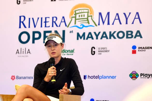 RIVIERA MAYA OPEN AT MAYAKOBA 2026 RIVIERA MAYA OPEN AT MAYAKOBA 2026 PROAM TOURNAMENT 29042026 PLAYA DEL CARMEN, QUINTANA ROO. Photo of Nelly Korda of the USA, during her media day at the Riviera Maya Open at Mayakoba 2026 at El Camaleon Golf Club in Playa del Carmen, Mexico. Foto de Nell Korda de Estados Unidos, durante su media day del torneo Riviera Maya Open at Mayakoba 2026 celebrado en el Club de Golf El Camaleon en Playa del Carmen, Mexico. Photo by IMAGENSHOP AGENCIA FOTOGRAFICA PLAYA DEL CARMEN QUINTANA ROO MEXICO Copyright: xIMAGENSHOPxAGENCIAxFOTOGRAFICAx