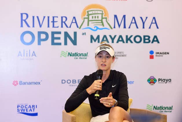 RIVIERA MAYA OPEN AT MAYAKOBA 2026 RIVIERA MAYA OPEN AT MAYAKOBA 2026 PROAM TOURNAMENT 29042026 PLAYA DEL CARMEN, QUINTANA ROO. Photo of Nelly Korda of the USA, during her media day at the Riviera Maya Open at Mayakoba 2026 at El Camaleon Golf Club in Playa del Carmen, Mexico. Foto de Nell Korda de Estados Unidos, durante su media day del torneo Riviera Maya Open at Mayakoba 2026 celebrado en el Club de Golf El Camaleon en Playa del Carmen, Mexico. Photo by IMAGENSHOP AGENCIA FOTOGRAFICA PLAYA DEL CARMEN QUINTANA ROO MEXICO Copyright: xIMAGENSHOPxAGENCIAxFOTOGRAFICAx