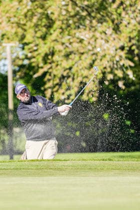 Deutsche Lochspielmeisterschaft Männer - GC Urloffen 2026, 30.04.2026 Moritz Muhl (Frankfurter GC ) im Sandbunker Deutsche Lochspielmeisterschaft Männer - GC Urloffen 2026, 30.04.2026 Copyright: xBEAUTIFULxSPORTS Boscox
