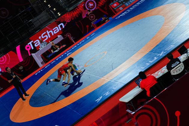 U17, U 17 U20, Senior African Championships 61kg FS - Abdelghani Aid (ALG) df. Mustapha Batnini (TUN) *** U17, U20, Senior African Championships 61kg FS Abdelghani Aid ALG df Mustapha Batnini TUN Copyright: xKostadinxAndonovx xUnitedxWorldxWrestlingx Kostadin Andonov United World Wrestling