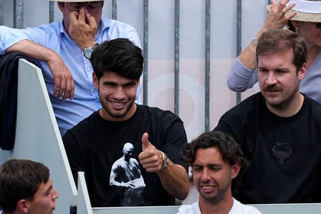 April 30, 2026, Madrid, Madrid, Spain: Carlos Alcaraz is seen during his brotherÃ¢â‚¬â ¢s U16 match, Jaime Alcaraz of Spain against Pol Mas Tabuena of Spain, during the Mutua Madrid Open U16 2026 at La Caja Magica on April 30, 2026 in Madrid, Spain. Mutua Madrid Open 2026 - Day 11  - ZUMAa181 20260430_zaa_a181_001 Copyright: xOscarxJ.xBarrosox