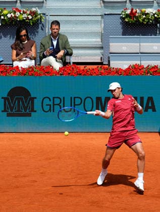 April 30, 2026, Madrid, Madrid, Spain: Casper Ruud of Norway plays against Alexander Blockx of Belgium during the Mutua Madrid Open 2026 at La Caja Magica on April 30, 2026 in Madrid, Spain. Mutua Madrid Open 2026 - Day 11  - ZUMAa181 20260430_zaa_a181_011 Copyright: xDennisxAgyemanx