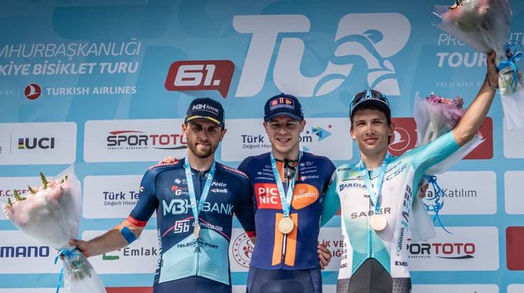 61st Presidential Cycling Tour of Turkiye ANTALYA, TURKIYE - APRIL 30: Dutch cyclist Casper van Uden of Team Picnic PostNL is wins the Patara-Kemer race of the 61st Presidential Cycling Tour of Turkiye (TUR 2026) on April 30, 2026, in Antalya, Turkiye. This 177.9-kilometer route marks the fifth stage of the 8-stage event, which is the only race in the country categorized as a ProSeries competition on the UCI Europe Tour calendar. Ahmet Serdar Eser Anadolu Antalya Turkey. Editorial use only. Please get in touch for any other usage.  Copyright: x2026xAnadoluxAhmetxSerdarxEserx