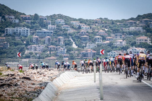 61st Presidential Cycling Tour of Turkiye ANTALYA, TURKIYE - APRIL 30: Cyclists compete in the Patara-Kemer stage of the 61st Presidential Cycling Tour of Turkiye (TUR 2026) on April 30, 2026, in Antalya, Turkiye. This 5th stage is part of the International Cycling Union (UCI) Europe Tour calendar and is the only race in Turkiye categorized as a ProSeries event. Numerous athletes participated in this 177.9-kilometer route, which highlights the natural beauty of the Mediterranean coast. Ahmet Serdar Eser Anadolu Antalya Turkey. Editorial use only. Please get in touch for any other usage.  Copyright: x2026xAnadoluxAhmetxSerdarxEserx