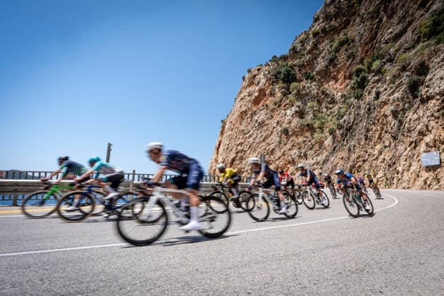 61st Presidential Cycling Tour of Turkiye ANTALYA, TURKIYE - APRIL 30: Cyclists compete in the Patara-Kemer stage of the 61st Presidential Cycling Tour of Turkiye (TUR 2026) on April 30, 2026, in Antalya, Turkiye. This 5th stage is part of the International Cycling Union (UCI) Europe Tour calendar and is the only race in Turkiye categorized as a ProSeries event. Numerous athletes participated in this 177.9-kilometer route, which highlights the natural beauty of the Mediterranean coast. Ahmet Serdar Eser Anadolu Antalya Turkey. Editorial use only. Please get in touch for any other usage.  Copyright: x2026xAnadoluxAhmetxSerdarxEserx