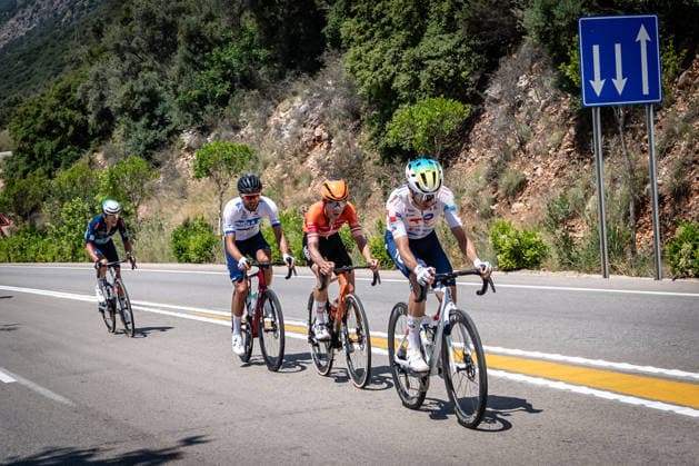 61st Presidential Cycling Tour of Turkiye ANTALYA, TURKIYE - APRIL 30: Cyclists compete in the Patara-Kemer stage of the 61st Presidential Cycling Tour of Turkiye (TUR 2026) on April 30, 2026, in Antalya, Turkiye. This 5th stage is part of the International Cycling Union (UCI) Europe Tour calendar and is the only race in Turkiye categorized as a ProSeries event. Numerous athletes participated in this 177.9-kilometer route, which highlights the natural beauty of the Mediterranean coast. Ahmet Serdar Eser Anadolu Antalya Turkey. Editorial use only. Please get in touch for any other usage.  Copyright: x2026xAnadoluxAhmetxSerdarxEserx