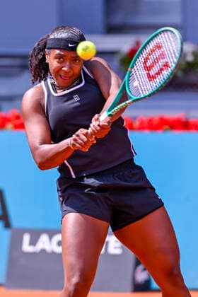 April 30, 2026, Madrid, Madrid, Spain: HALLEY BAPTISTE of united states during the Mutua Madrid Open 2026, ATP, Tennis Herren Masters 1000 and WTA, Tennis Damen 1000 tennis tournament, celebrated at Caja Magica on April 30, 2026 in Madrid, Spain. Mutua Madrid Open 2026 - Day 11 (04.30.26) - ZUMAc312 20260430_zsp_c312_225 Copyright: xOscarxManuelxSanchezx