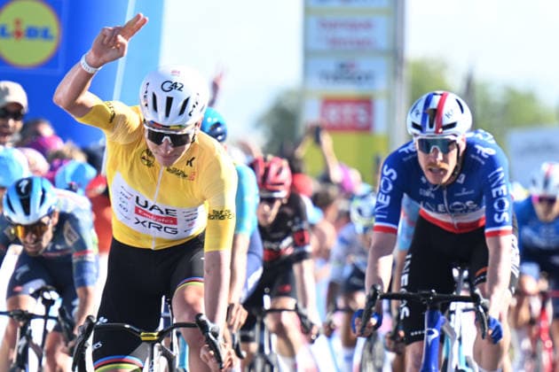 30-04-2026 Tour De Romandie; Tappa 02 Rue - Vucherens; 2026, Uae Emirates - Xrg; 2026, Ineos Grenadiers; Pogacar, Tadej; Godon, Dorian; Vucherens; 