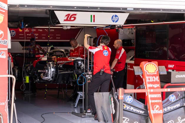 Formula 1 Crypto.com Miami Grand Prix 2026 Joseph Pinchin OVERTAKE MAXPPP - Miami 30 04 2026 Scuderia Ferrari HP garage zoom at the Formula 1 Crypto.com Miami Grand Prix 2026, the 4th round of the 2026 FIA Formula 1 World Championship, WM, Weltmeisterschaft at the Miami International Autodrome in Miami Gardens, United States, from 30 April to 3 May 2026 Miami Miami International Autodrome in Miami Gardens United States  Copyright: xOVERTAKE MAXPPPxJosephxPinchinx OVT202604304821 OVT202604304821
