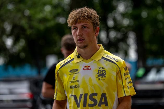 MIAMI, FLORIDA, UNITED STATES: Liam Lawson, racing for the Racing Bulls team during the 2026 Formula 1 Miami Grand Prix at the Miami International Autodrome in Miami, Florida, United States