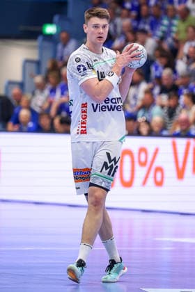 30.04.2026, Handball, 1. HBL, VfL Gummersbach - Frisch Auf! Göppingen, Saison 2025 2026 Herren, Schwalbe-Arena: Oskar Sunnefeldt (Frisch Auf Göppingen 27) Nordrhein-Westfalen Deutschland