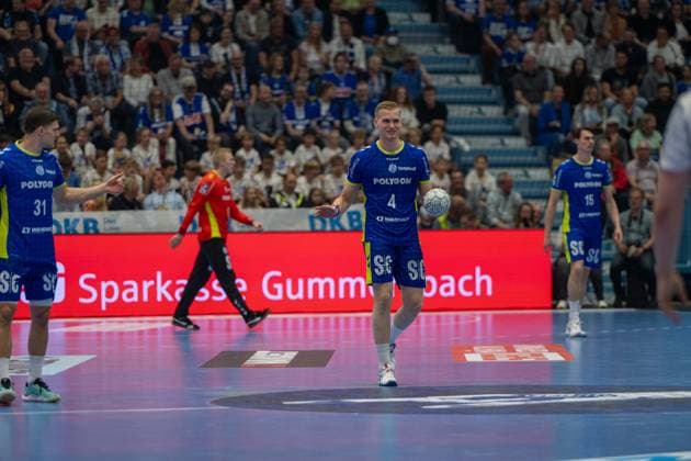 Ellidi Snaer Vidarsson, Kreislaeufer, (VfL Gummersbach 4), VfL Gummersbach vs. Frisch Auf! Goeppingen, Daikin Handball Bundesliga, Herren , 30. Spieltag, 30.04.2026 Gummersbach NRW Deutschland
