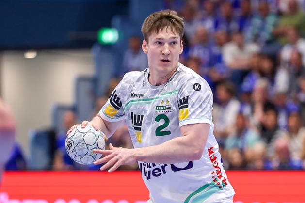 30.04.2026, Handball, 1. HBL, VfL Gummersbach - Frisch Auf! Göppingen, Saison 2025 2026 Herren, Schwalbe-Arena: Oskar Neudeck (Frisch Auf Göppingen 02) Nordrhein-Westfalen Deutschland