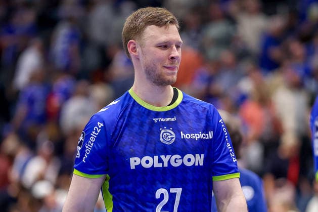 30.04.2026, Handball, 1. HBL, VfL Gummersbach - Frisch Auf! Göppingen, Saison 2025 2026 Herren, Schwalbe-Arena: Kristjan Horzen (VfL Gummersbach 27) Nordrhein-Westfalen Deutschland