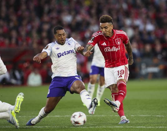 Nottingham Forest v Aston Villa, UEFA Europa League, Semi Final 1st leg 30.04.26 Nottingham Forest v Aston Villa, UEFA Europa League, Semi Final 1st leg Bradley Ormesher The Times Igor Jesus of Nottingham Forest shoots at goal  Copyright: xBradleyxOrmesherx NINTCHDBPICT001077339117