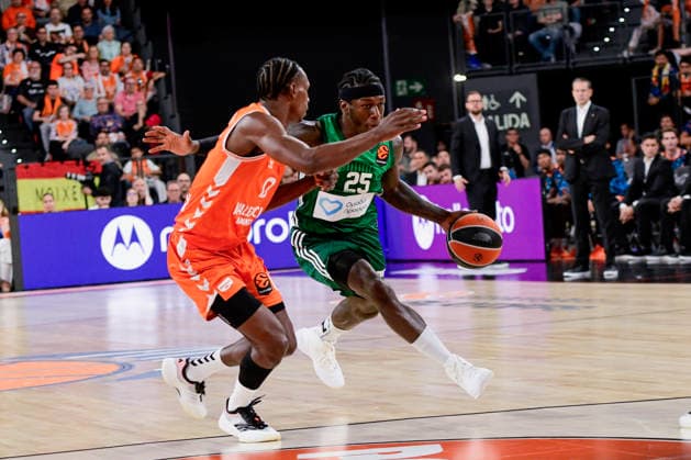 ESP: Valencia Basket v Panathinaikos AKTOR Athens PlayOff Euroleague. Kendrick Nunn of Panathinaikos during the Euroleague match, playoff Game 2, between Valencia Basket and Panathinaikos AKTOR Athens played at Roig Arena Stadium on April 30, 2026 in Valencia Spain Valencia Spain Basketball Copyright: xPacoxMGEstudix xAgenciaxLOFx