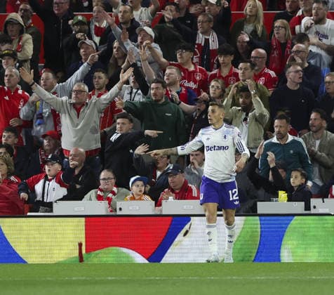 Nottingham Forest v Aston Villa, UEFA Europa League, Semi Final 1st leg 30.04.26 Nottingham Forest v Aston Villa, UEFA Europa League, Semi Final 1st leg Bradley Ormesher The Times Lucas Digne handball for penalty  Copyright: xBradleyxOrmesherx NINTCHDBPICT001077352269