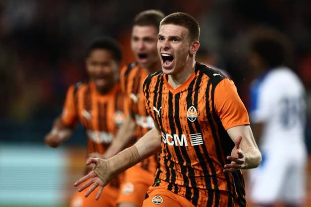 Shakhtar Donetsk v Crystal Palace - UEFA Conference League KRAKOW, POLAND - APRIL 30: Oleh Ocheretko of Shakhtar Donetsk celebrates after scoring a goal during the UEFA Conference League semi-final match between Shakhtar Donetsk and Crystal Palace at Henryk Reyman Municipal Stadium in Krakow, Poland on April 30, 2026. Jakub Porzycki Anadolu Krakow Poland. Editorial use only. Please get in touch for any other usage.  Copyright: x2026xAnadoluxJakubxPorzyckix