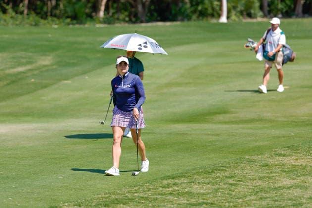 RIVIERA MAYA OPEN AT MAYAKOBA 2026 RIVIERA MAYA OPEN AT MAYAKOBA 2026 DAY 1 30042026 PLAYA DEL CARMEN, QUINTANA ROO. Action photo of Gaby Lopez of Mexico, during day 1 of the Riviera Maya Open at Mayakoba 2026 at El Camaleon Golf Club in Playa del Carmen, Mexico. Foto de accion de Gaby Lopez de Mexico, durante el dia 1 del torneo Riviera Maya Open at Mayakoba 2026 celebrado en el Club de Golf El Camaleon en Playa del Carmen, Mexico. Photo by IMAGENSHOP AGENCIA FOTOGRAFICA PLAYA DEL CARMEN QUINTANA ROO MEXICO Copyright: xYOALIxMARTINEZx