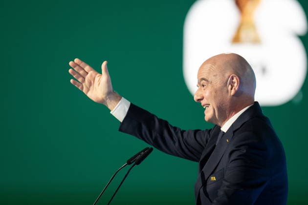 April 30, 2026, Vancouver, Bc, CANADA: FIFA president Gianni Infantino speaks during the 76th FIFA Congress, in Vancouver, on Thursday, April 30, 2026. Canada News - April 30, 2026  - ZUMAc35_ 20260430_zaf_c35_092 Copyright: xEthanxCairnsx