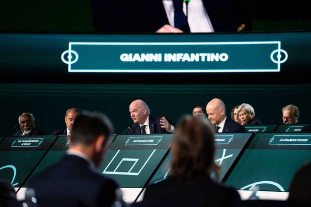VANCOUVER, CANADA - APRIL 30: FIFA President Gianni Infantino speaks during the 76th FIFA Congress meeting at the Vancouver Convention Centre on April 30, 2026 in Vancouver, British Columbia, Canada.  Copyright: xAmyxElle SPPx Sportspressphoto_SPR138732