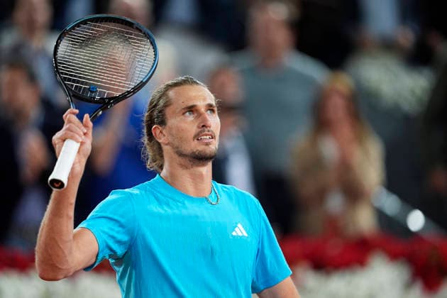 April 30, 2026, Madrid, Madrid, Spain: Alexander Zverev of Germany reacts after winning against Flavio Cobolli of Italy during the Mutua Madrid Open 2026 at La Caja Magica on April 30, 2026 in Madrid, Spain. Madrid Spain - ZUMAa181 20260430_zaa_a181_279 Copyright: xOscarxJ.xBarrosox