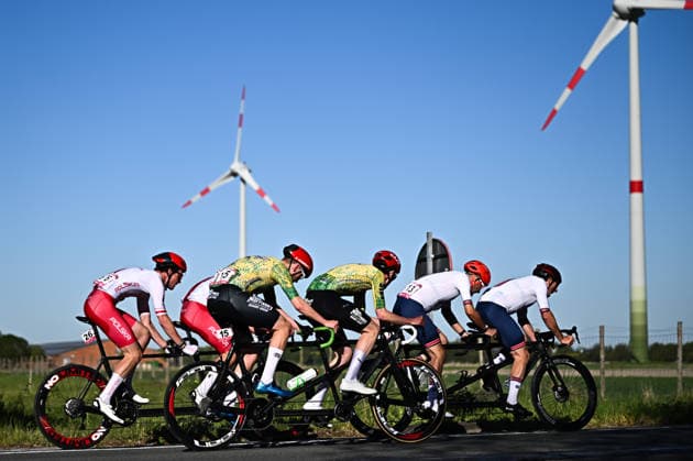 UCI Para Cycling Road World Cup: Round 2 Picture by Mathew Wells SWpix.com - 01 05 2026 - Cycling - UCI Para Cycling Road World Cup: Round 2 - Gistel, West Flanders, Belgium - MB Road Race - Christopher Wilkins (Great Britain) piloted by Adam Duggleby, Ciaran O™Toole (Ireland) piloted by Conal Scully Copyright: x xSWpix.comx(t axPhotographyxHubxLtd)xMathewxWells SWpix.comx SWP-3030-13613