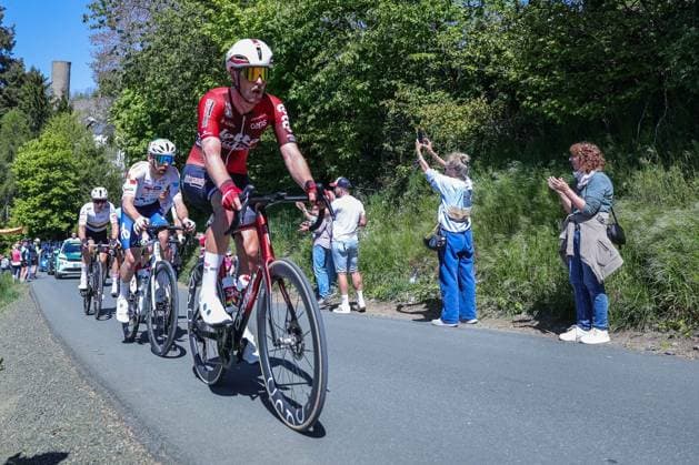 Radsport UCI WorldTour Men Elite 63. Eschborn-Frankfurt am 01.05.2026 Jonas Rutsch ( Lotto IntermarchÃ ) am Burgweg