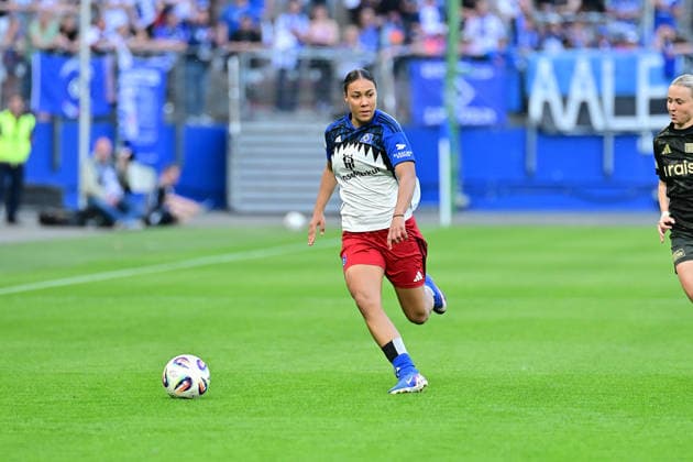 Fußball I Frauen I Saison 2025-2026 I Bundesliga I 24. Spieltag I Hamburger SV - 1. FC Union Berlin I 01.05.2026 Melina Krüger (9, Hamburger SV) Hamburg Volksparkstadion Hamburg Deutschland Copyright: xLobeca WolfxGebhardtx