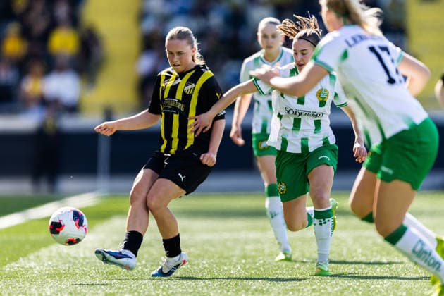 260501 Pernille Sanvig of Häcken and Vilma Emilia Koivisto of Hammarby during the UEFA Women s Europa Cup final between Häcken and Hammarby on May 1, 2026 in Göteborg. Photo: Michael Erichsen BILDBYRAN COP 89 DS0574 fotboll football soccer fotball europa cup häcken hammarby uefa womens europa cup dam bbeng Copyright: MICHAELxERICHSEN BB260501MI019