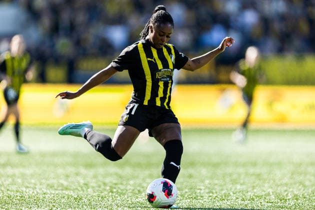 260501 Monica Jusu Bah of Häcken during the UEFA Women s Europa Cup final between Häcken and Hammarby on May 1, 2026 in Göteborg. Photo: Michael Erichsen BILDBYRAN COP 89 DS0574 fotboll football soccer fotball europa cup häcken hammarby uefa womens europa cup dam bbeng Copyright: MICHAELxERICHSEN BB260501MI027