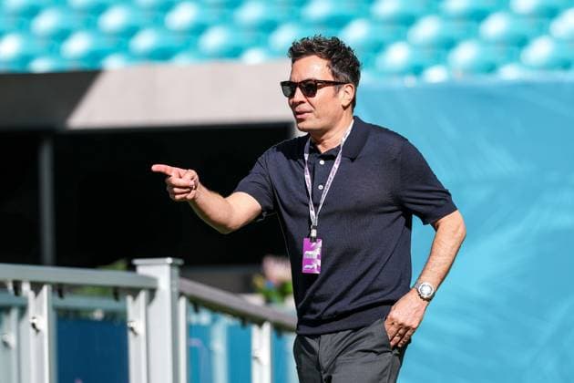 Amerikanischer Komiker und Moderator, Jimmy Fallon, Grosser Preis von Miami, Motorsport, Herren, Formel 1, Freies Training, 01.05.2026 Miami Florida USA