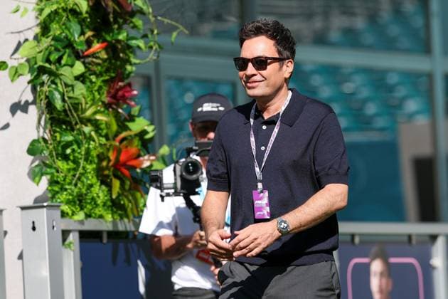 Amerikanischer Komiker und Moderator, Jimmy Fallon, Grosser Preis von Miami, Motorsport, Herren, Formel 1, Freies Training, 01.05.2026 Miami Florida USA