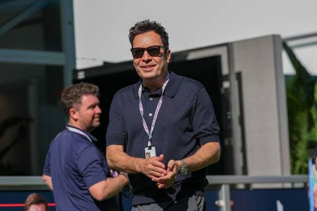 Amerikanischer Komiker und Moderator, Jimmy Fallon, Grosser Preis von Miami, Motorsport, Herren, Formel 1, Freies Training, 01.05.2026 Miami Florida USA