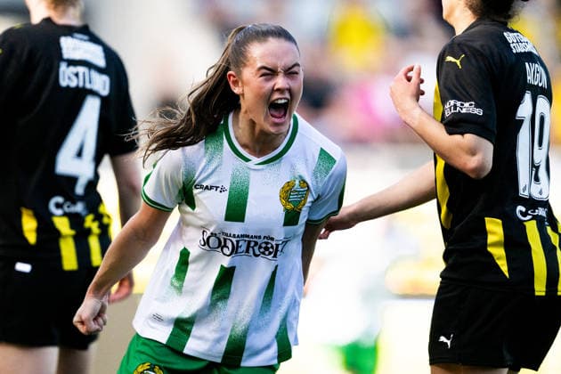 260501 Svea Rehnberg of Hammarby celebrates after 2-1 during the UEFA Women s Europa Cup final between Häcken and Hammarby on May 1, 2026 in Göteborg. Photo: Daniel Stiller BILDBYRAN kod DS DS0574 fotboll football soccer fotball europa cup häcken hammarby uefa womens europa cup dam bbeng celebration jubel Copyright: DANIELxSTILLER BB260501DS015