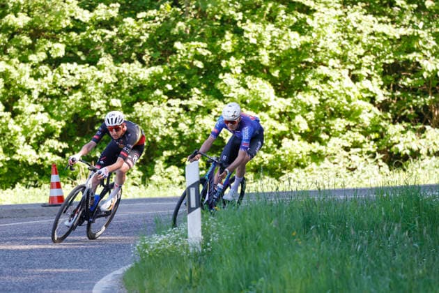 01.05.2026 Das Radrennen Eschborn-Frankfurt 2026 (links Tim Wellens Team Emirates rechts Emiel Verstrynge (Alpecin) Ausreissergruppe Foto: Peter Henrich) Eschborn Frankfurt Hessen Deutschland