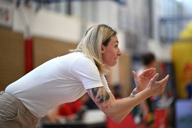 Basketball Toyota 1. Damen Bundesliga Finale um die Deutsche Meisterschaft 4. Spiel BC Pharmaserv Marburg - Rutronik Stars Keltern am 01.05.2026 in der Sporthalle am Georg-Gaßmann Stadion in Marburg Matea Tavic ( Keltern ) DFL regulations prohibit any use of photographs as image sequences and or quasi-video.
