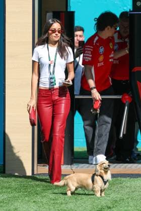 Ehefrau Alexandra Saint Mleux von Charles Leclerc (Scuderia Ferrari HP 16), Grosser Preis von Miami, Motorsport, Herren, Formel 1, Freies Training, 01.05.2026 Miami Florida USA