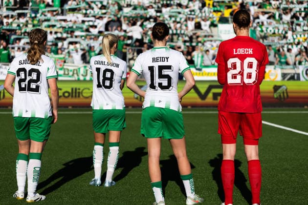 260501 Hannah Sjödahl, Alice Carlsson, Sofia Reidy and goalkeeper Melina Loeck of Hammarby look dejected after the UEFA Women s Europa Cup final between Häcken and Hammarby on May 1, 2026 in Göteborg. Photo: Michael Erichsen BILDBYRAN COP 89 DS0574 fotboll football soccer fotball europa cup häcken hammarby uefa womens europa cup dam bbeng dejected depp Copyright: MICHAELxERICHSEN BB260501MI067