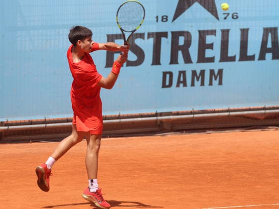 Tennis, ATP-Turnier in Madrid, Junioren, Alberto Simon Jaime Alcaraz, Bruder von Carlos Alcaraz Alberto Simon Jaime Alcaraz, Carlos s younger brother, during his second round match of the Under 16 Tournament of the Mutua Madrid Open Tennis, held on May 1, 2026 at the Caja Magica. Copyright: xALBERTOxSIMONx AgenciaxLOFx