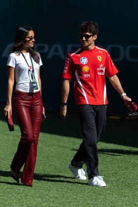 F1 - MIAMI GRAND PRIX 2026 LECLERC Charles (mco), Scuderia Ferrari SF-26, portrait, and his wife Alexandra Leclerc during the Formula 1 Miami Grand Prix 2026, 4th round of the 2026 Formula One World Championship, WM, Weltmeisterschaft from May 1 to 3, 2026 on the Miami International Autodrome, in Miami Gardens, USA - Miami GardensUnited States  Copyright: xAndrÃ xFerreirax
