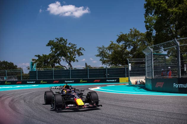 F1 - MIAMI GRAND PRIX 2026 03 VERSTAPPEN Max (nld), Red Bull Racing Ford RB22, action during the Formula 1 Miami Grand Prix 2026, 4th round of the 2026 Formula One World Championship, WM, Weltmeisterschaft from May 1 to 3, 2026 on the Miami International Autodrome, in Miami Gardens, USA - Miami GardensUnited States  Copyright: xDPPIx
