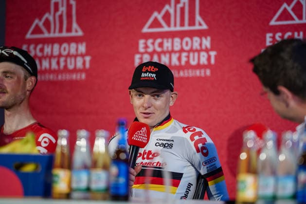Pressekonferenz: Georg Zimmermann siegt beim Radklassiker Eschborn-Frankfurt 01.05.26: Georg Zimmermann siegt beim Radrennen Eschborn-Frankfurt. Erster deutscher Sieger seit Pascal Ackermann (2019) bzw. John Degenkolb (2011). Frankfurt Alte Oper Hessen Deutschland