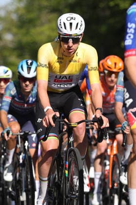 01.05.2026 Orbe , SCHWEIZ, Tour de Romandie 2026 3.Etappe Orbe - Orbe Tadej Pogacar SLO Team UAE Emirates im Anstieg zum Col Mollendruz