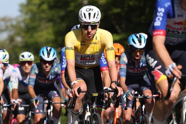 01.05.2026 Orbe , SCHWEIZ, Tour de Romandie 2026 3.Etappe Orbe - Orbe Tadej Pogacar SLO Team UAE Emirates im Anstieg zum Col Mollendruz