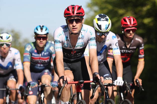 01.05.2026 Orbe , SCHWEIZ, Tour de Romandie 2026 3.Etappe Orbe - Orbe Roland Thalmann SUI Tudor Pro Cycling Team im Anstieg zum Col Mollendruz