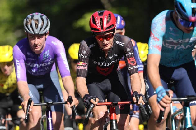 01.05.2026 Orbe , SCHWEIZ, Tour de Romandie 2026 3.Etappe Orbe - Orbe Robin Donze SUI Tudor Pro Cycling Team im Anstieg zum Col Mollendruz